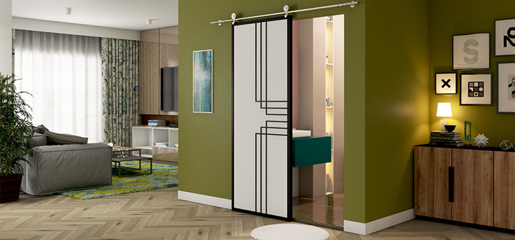 sliding bathroom door installation in El Segundo